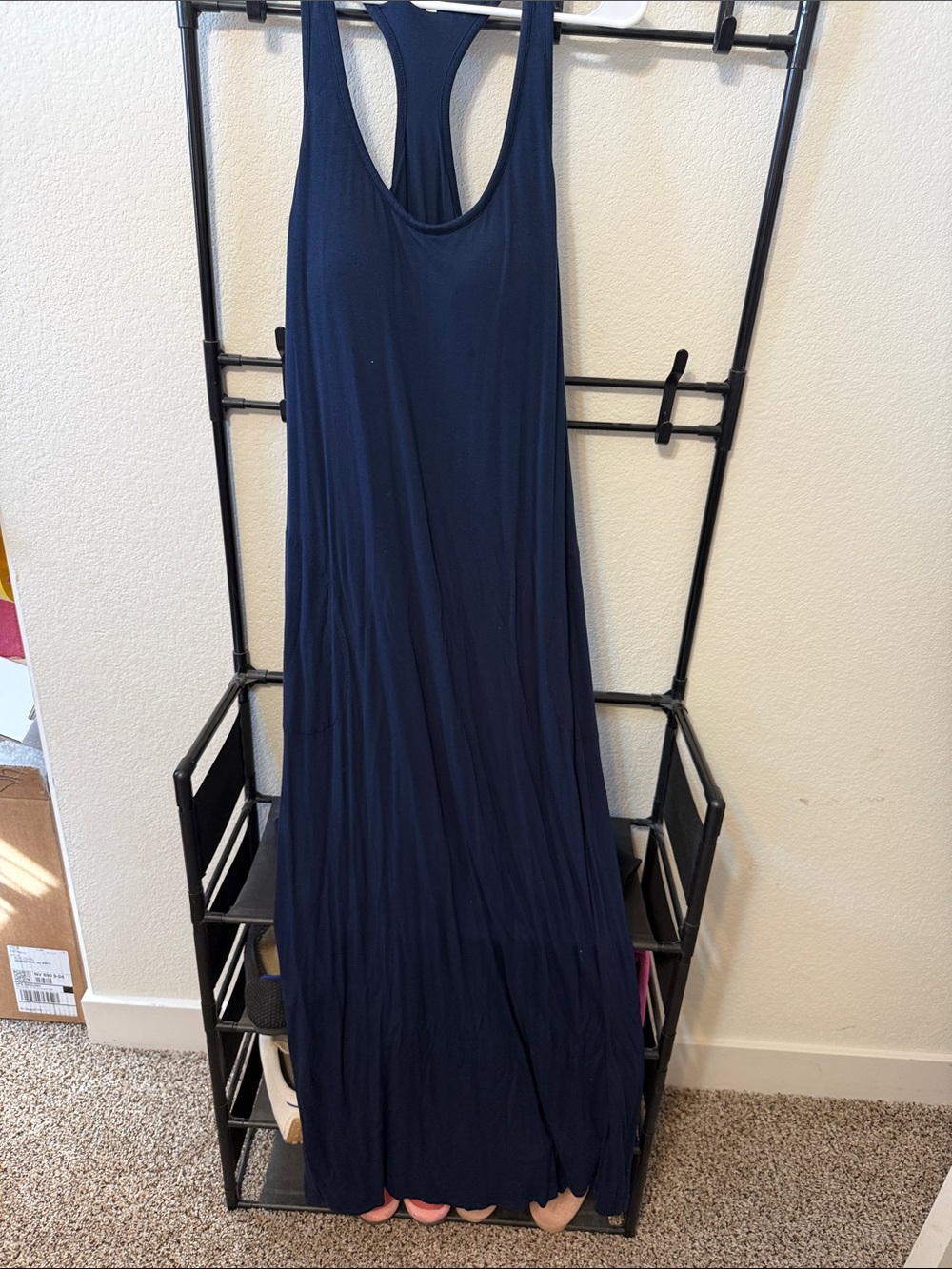 Soma Navy Racerback Maxi Dress - Flowing Casual Maxi